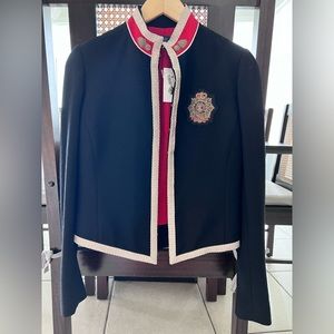 Ralph Lauren officers jacket.  Wood blend.  Very elegant and classy.Color: black